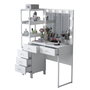 Hanah Home Mesa de Maquillaje Blanca con 10 Focos